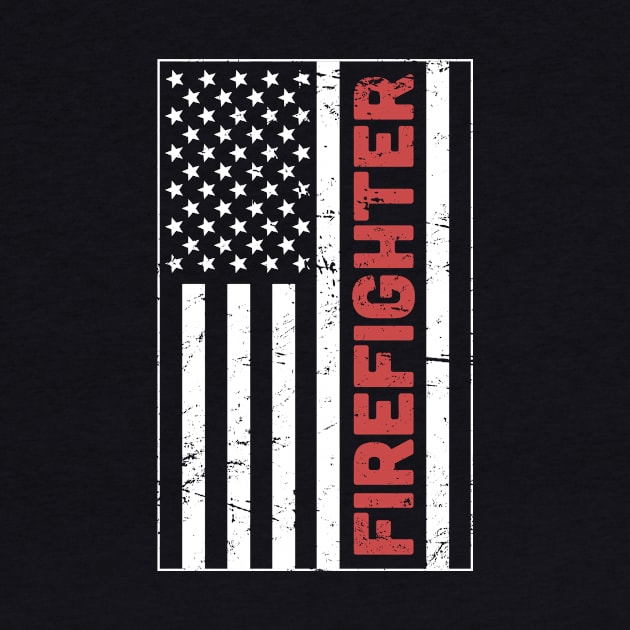 American Flag Firefighter by MeatMan